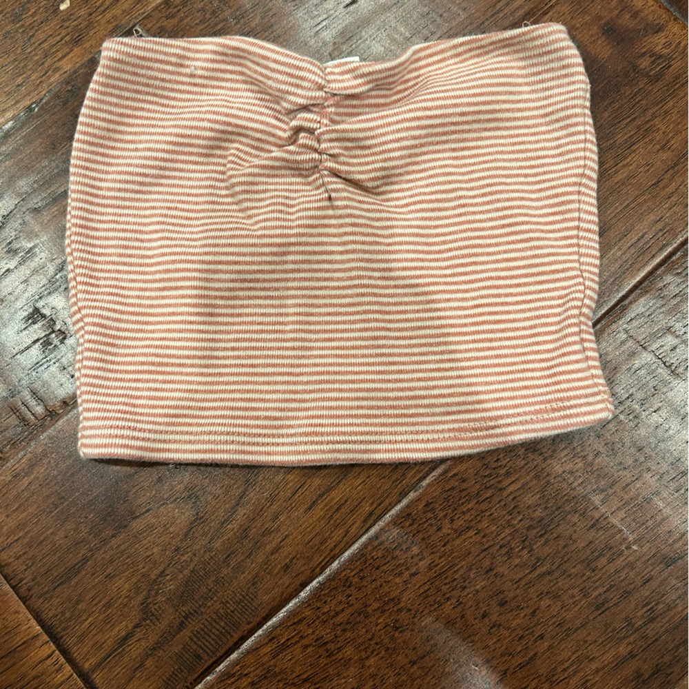 H&M Pink and White Striped Baby Hat